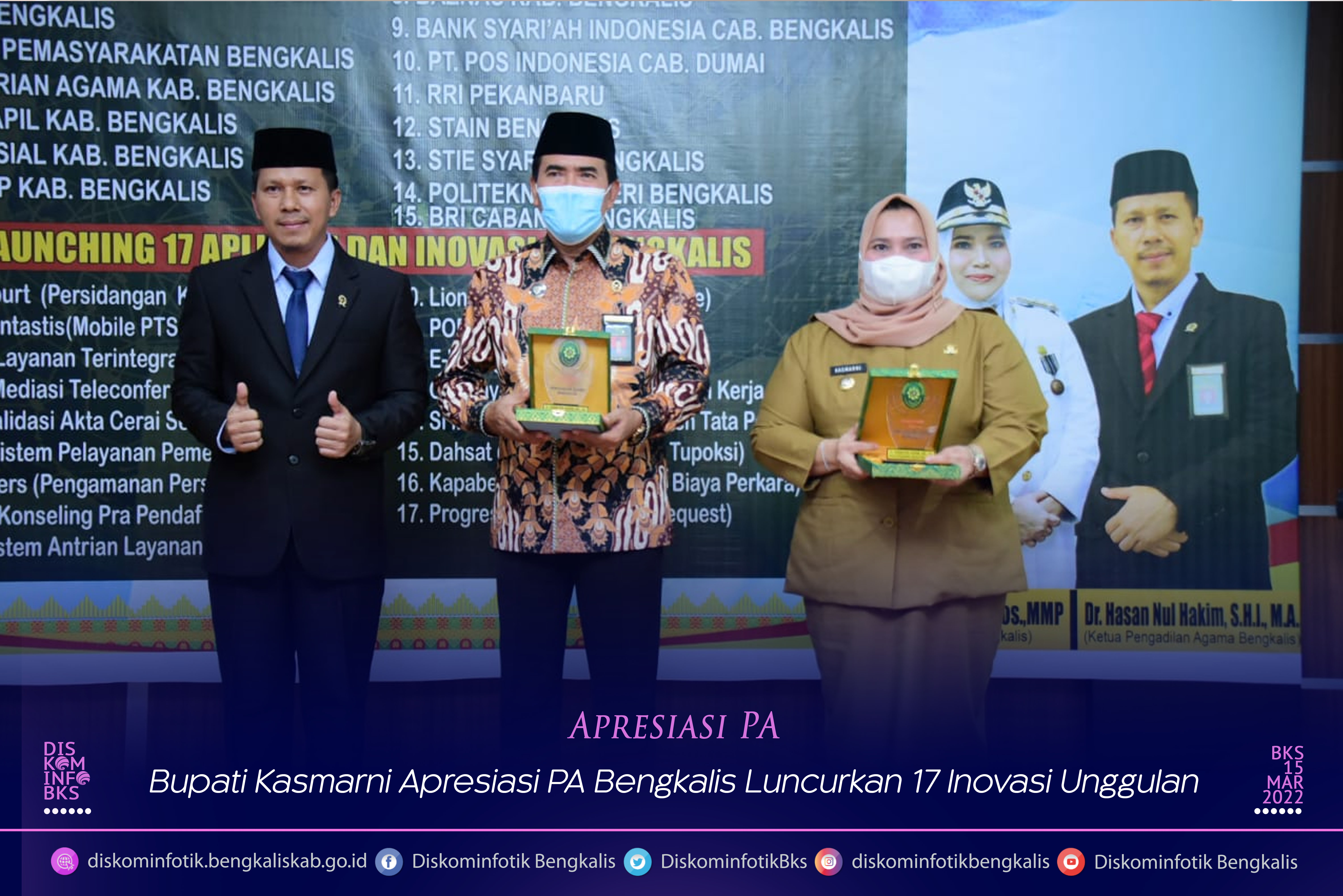 Bupati Kasmarni Apresiasi PA Bengkalis Luncurkan 17 Inovasi Unggulan Desa Bathin Sobanga