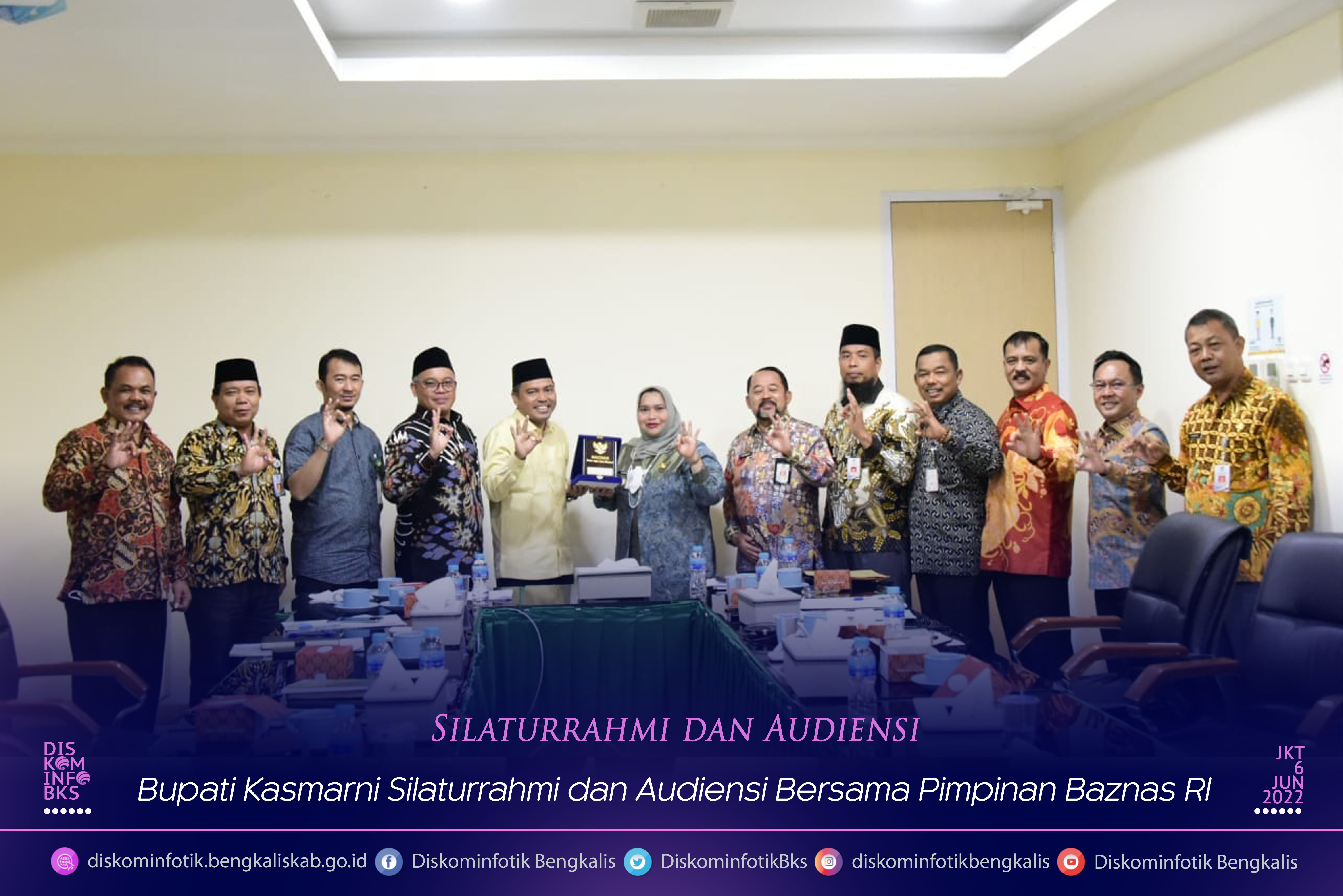 Bupati Kasmarni Silaturrahmi dan Audiensi Bersama Pimpinan Baznas RI Desa Bathin Sobanga