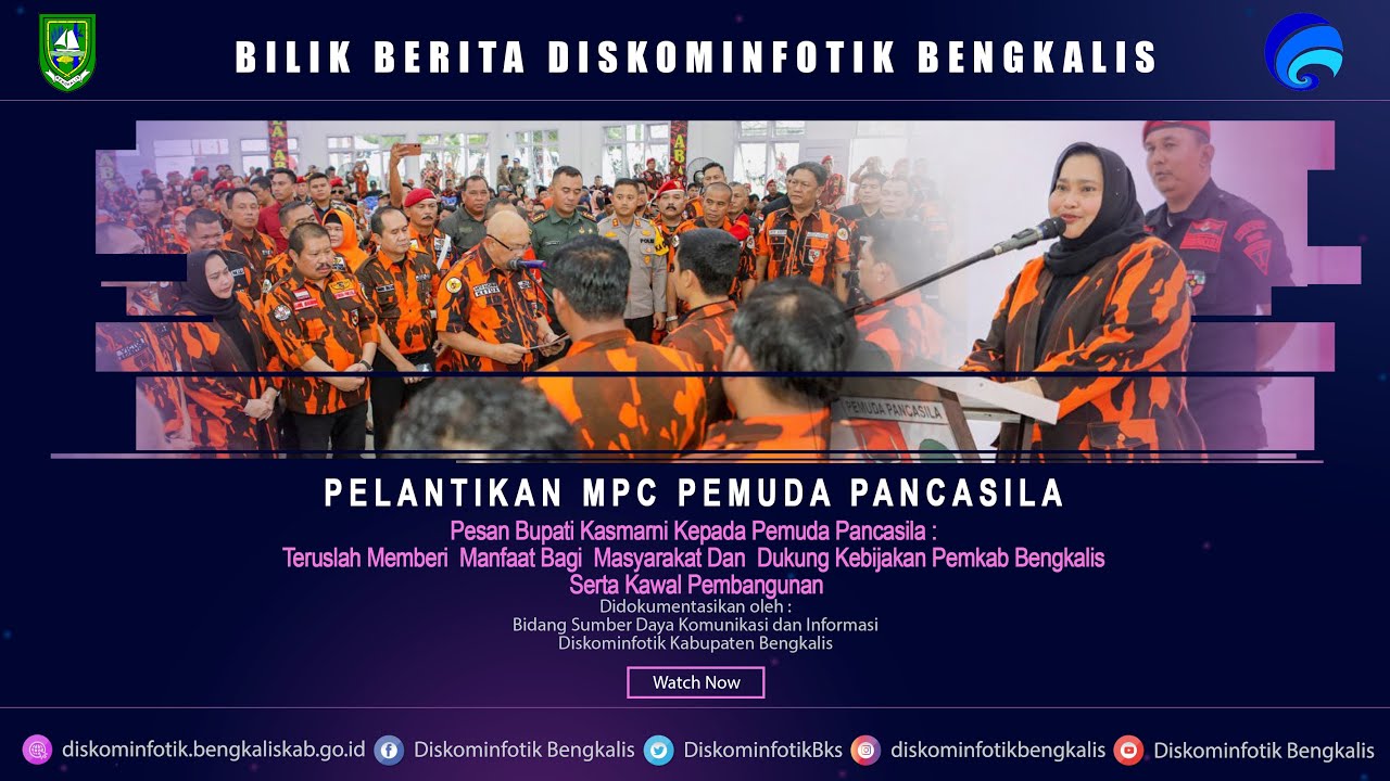 Pesan Bupati Kasmarni Kepada Pemuda Pancasila : Teruslah Memberi Manfaat Bagi Masyarakat Dan Dukung Kebijakan Pemkab Bengkalis Dan Kawal Pembangunan Bathin Sobanga